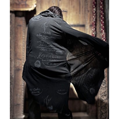 Print Long cardigan （ホワイト）｜詳細画像