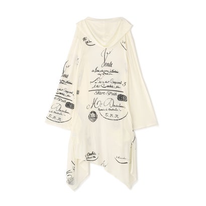 Print Long cardigan （ホワイト）｜詳細画像