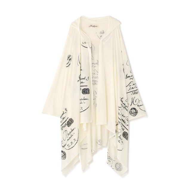 Print Long cardigan （ホワイト）