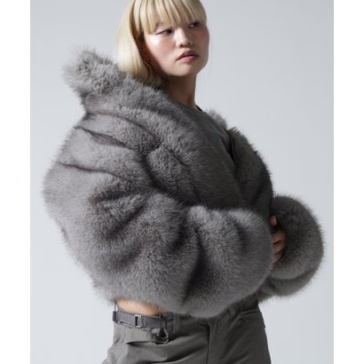 ロイヤルフラッシュ ROYAL FLASH FR(13)NDS/フレンズ/WOMEN ECO FUR STAND BLOUSON （ブラック）｜詳細画像