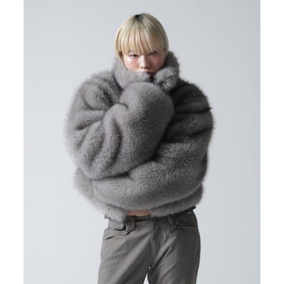 ロイヤルフラッシュ ROYAL FLASH FR(13)NDS/フレンズ/WOMEN ECO FUR STAND BLOUSON （ブラック）｜詳細画像
