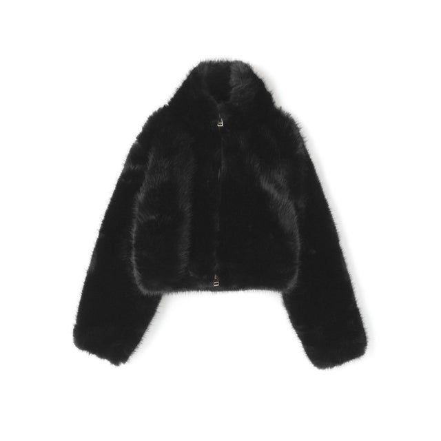 FR(13)NDS/フレンズ/WOMEN ECO FUR STAND BLOUSON （ブラック）