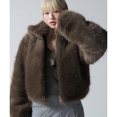 ロイヤルフラッシュ ROYAL FLASH FR(13)NDS/フレンズ/WOMEN ECO FUR STAND BLOUSON （ブラウン）｜詳細画像