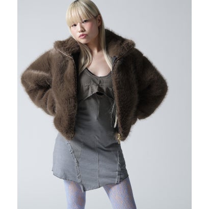 ロイヤルフラッシュ ROYAL FLASH FR(13)NDS/フレンズ/WOMEN ECO FUR STAND BLOUSON （ブラウン）｜詳細画像