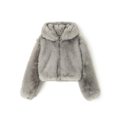 ロイヤルフラッシュ ROYAL FLASH FR(13)NDS/フレンズ/WOMEN ECO FUR HOOD BLOUSON （グレー）｜詳細画像