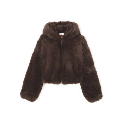 ロイヤルフラッシュ ROYAL FLASH FR(13)NDS/フレンズ/WOMEN ECO FUR HOOD BLOUSON （ブラック）｜詳細画像