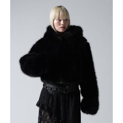 ロイヤルフラッシュ ROYAL FLASH FR(13)NDS/フレンズ/WOMEN ECO FUR HOOD BLOUSON （ブラック）｜詳細画像