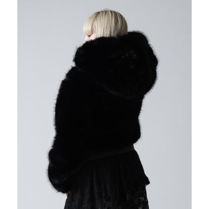 ロイヤルフラッシュ ROYAL FLASH FR(13)NDS/フレンズ/WOMEN ECO FUR HOOD BLOUSON （ブラック）｜詳細画像