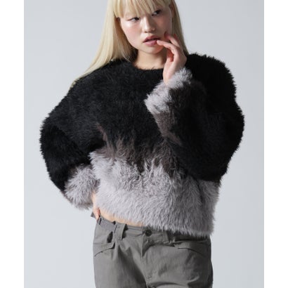 ロイヤルフラッシュ ROYAL FLASH FR(13)NDS/フレンズ/WOMEN SHAGGY KNIT （グレー）｜詳細画像