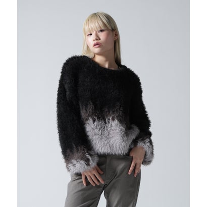 ロイヤルフラッシュ ROYAL FLASH FR(13)NDS/フレンズ/WOMEN SHAGGY KNIT （グレー）｜詳細画像