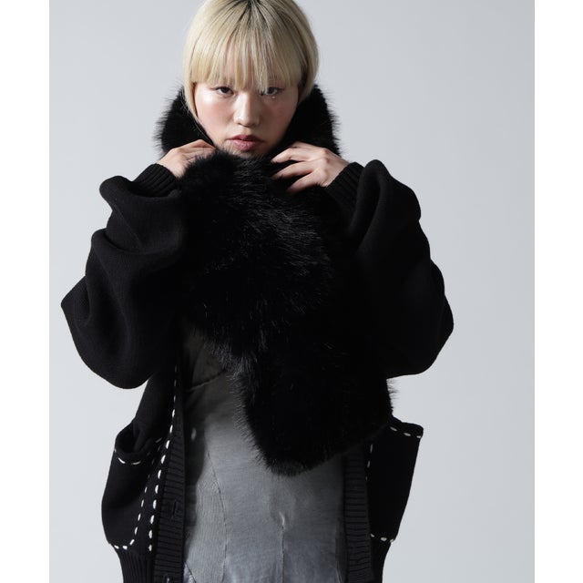FR(13)NDS/フレンズ/WOMEN ECO FUR MUFFLER （ブラック）