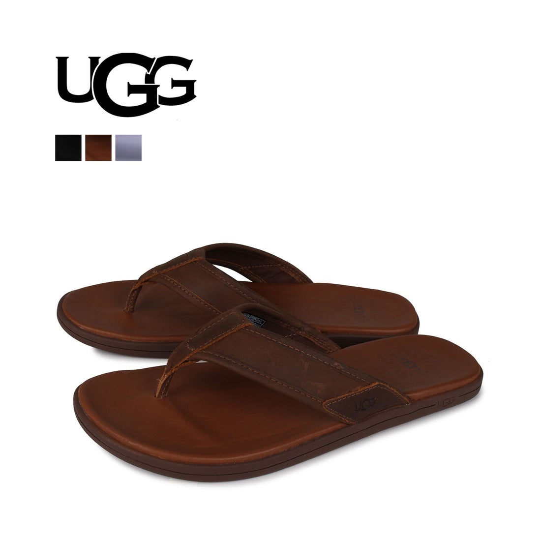 【新品】UGG サンダル ビーチサンダル UGG アグ サンダル ビーチサンダル シーサイド レザー メンズ SEASIDE