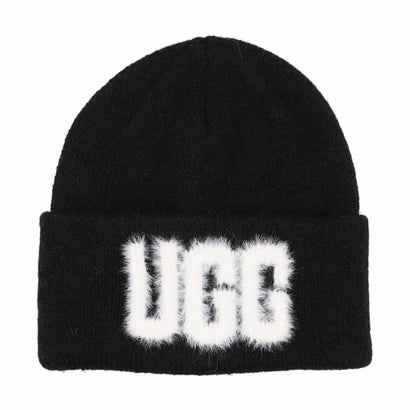 UGG U FUZZY UGG LOGO BEANIE - BLK【105248-BLK】 （BLK）｜詳細画像