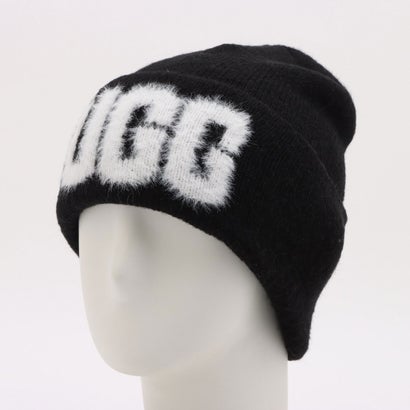 UGG U FUZZY UGG LOGO BEANIE - BLK【105248-BLK】 （BLK）｜詳細画像