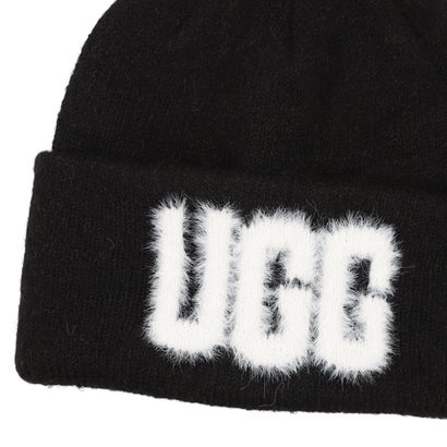 UGG U FUZZY UGG LOGO BEANIE - BLK【105248-BLK】 （BLK）｜詳細画像