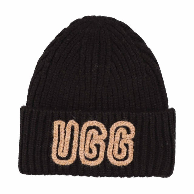 U CHUNKY CRAFTED RIB BEANIE - BLK【102345-BLK 】 （BLK）
