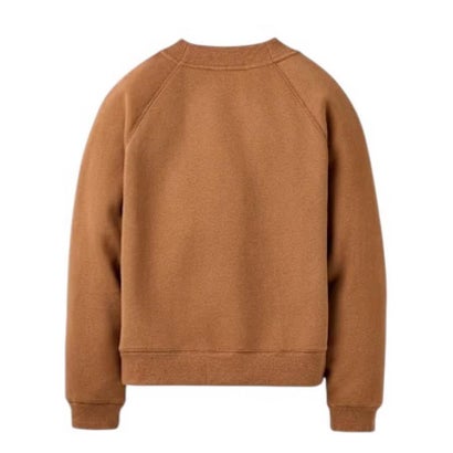 トレーナー 1171477 裏起毛 レディース ロゴ クルーネック トップス 丸首 長袖 プルオーバー スウェット W Logo Crewneck （チェスナット）｜詳細画像