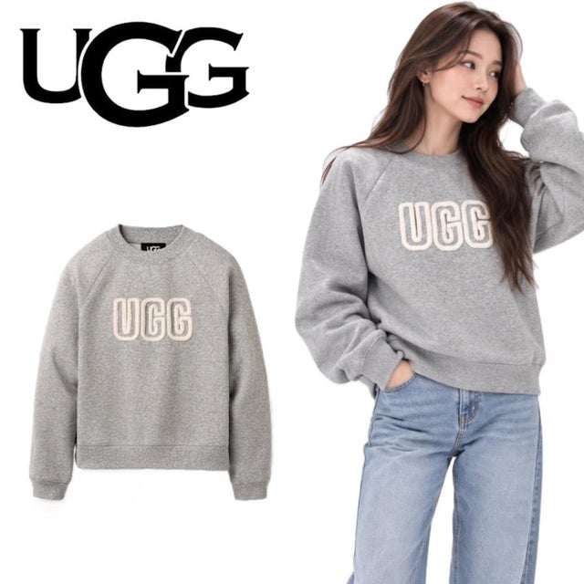 トレーナー 1171477 裏起毛 レディース ロゴ クルーネック トップス 丸首 長袖 プルオーバー スウェット W Logo Crewneck （ヘザーグレー）
