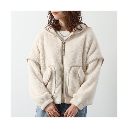 UGG パーカー W MARIELLA UGGFLUFF ZIP HOODIE 1173191 （CRM/CREAM-ホワイト）｜詳細画像