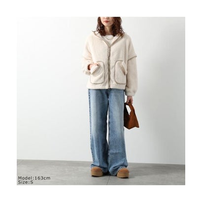 UGG パーカー W MARIELLA UGGFLUFF ZIP HOODIE 1173191 （CRM/CREAM-ホワイト）｜詳細画像