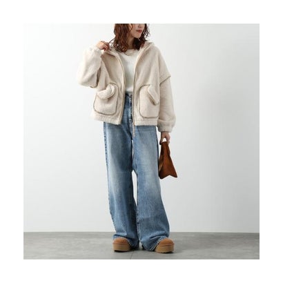 UGG パーカー W MARIELLA UGGFLUFF ZIP HOODIE 1173191 （CRM/CREAM-ホワイト）｜詳細画像