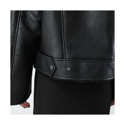 アグ UGG UGG ジャケット W FINNIAN LUXEFLUFF MOTO JACKET 1173393 （BLK/BLACK-ブラック）｜詳細画像