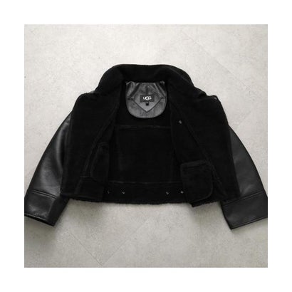アグ UGG UGG ジャケット W FINNIAN LUXEFLUFF MOTO JACKET 1173393 （BLK/BLACK-ブラック）｜詳細画像