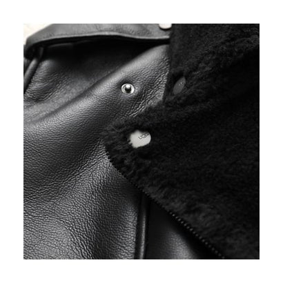 アグ UGG UGG ジャケット W FINNIAN LUXEFLUFF MOTO JACKET 1173393 （BLK/BLACK-ブラック）｜詳細画像