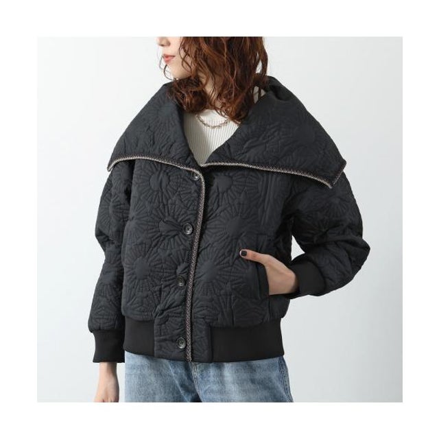 ジャケット W SOLEIN OVERSIZED-COLLAR JACKET 1182930 （BLK/BLACK-ブラック）