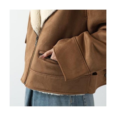 UGG ジャケット W FINNIAN LUXEFLUFF MOTO JACKET 1175610 （CHE/CHESTNUT）｜詳細画像