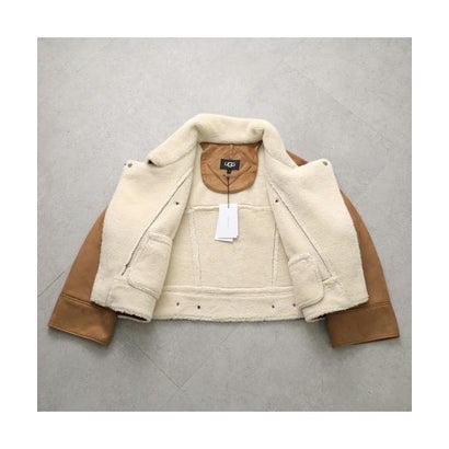 UGG ジャケット W FINNIAN LUXEFLUFF MOTO JACKET 1175610 （CHE/CHESTNUT）｜詳細画像