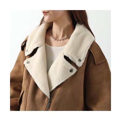 UGG ジャケット W FINNIAN LUXEFLUFF MOTO JACKET 1175610 （CHE/CHESTNUT）｜詳細画像