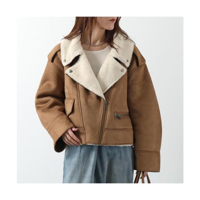 ジャケット W FINNIAN LUXEFLUFF MOTO JACKET 1175610 （CHE/CHESTNUT）