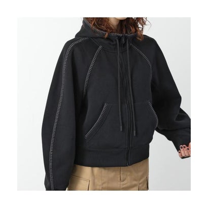 UGG パーカー W CLASSIC FULL-ZIP HOODIE 1180556 （BLK/BLACK-ブラック）｜詳細画像