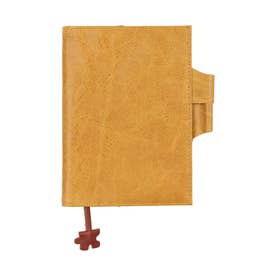【puzz】 パズルモチーフA6ブック手帳カバー 文庫本サイズ （mustard）