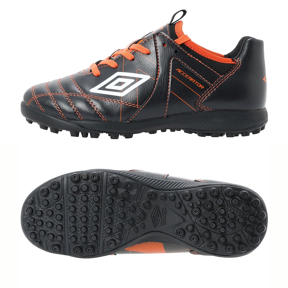 umbro アンブロ アクセレイター TR JR WIDE(ブラック×オレンジ