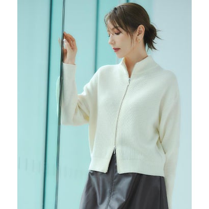 アンタイトル UNTITLED ウールジップカーディガン （グレー(012)）｜詳細画像