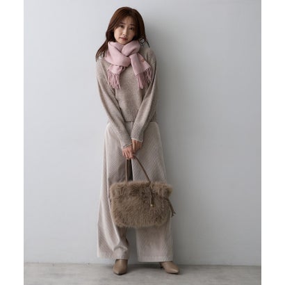 【名品】ウールカシミヤブレンドストール （ライトグレー(211)）｜詳細画像