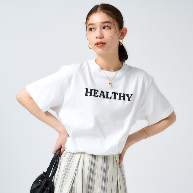 
                    【Healthy DENIM】HealthyロゴTシャツ （ホワイト(001)）