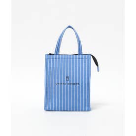UNITED ARROWS ストライプ ロゴ ランチバッグ （LT.BLUE