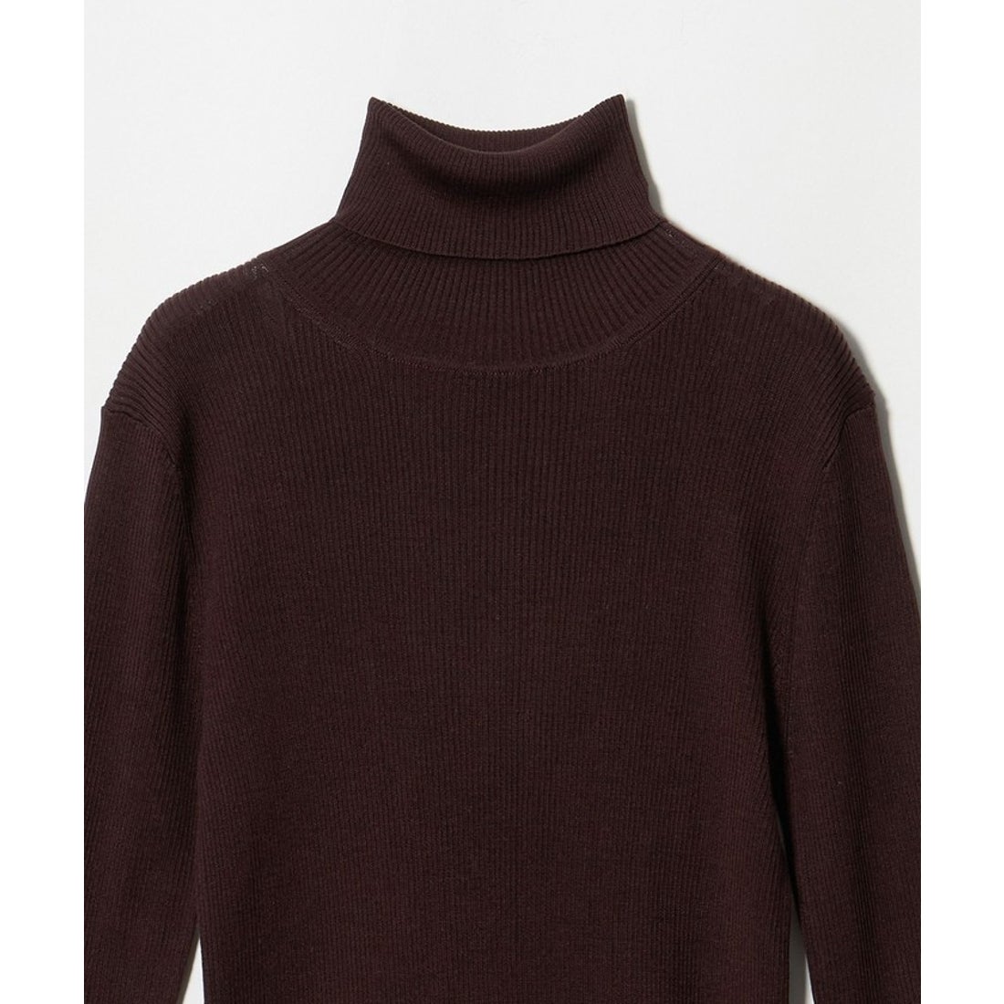 UNITED ARROWS シルクリブ タートルネック ニット （NAVY 