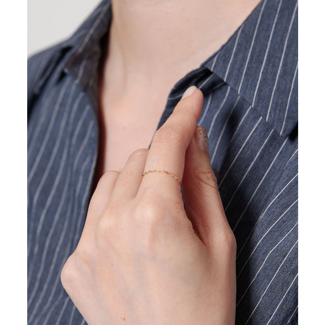 UNITED ARROWS ＜les bonbon＞SIMPLICITY チェーンリング （GOLD 