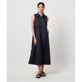 【さな】新品未使用　UNITED ARROWS ノースリーブ シャツワンピ TO UNITED ARROWS＞シャツカラー ノースリーブ ワンピース （NAVY