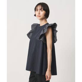 UNITED ARROWS フリル スリーブ ブラウス （NAVY） - ファッション通販