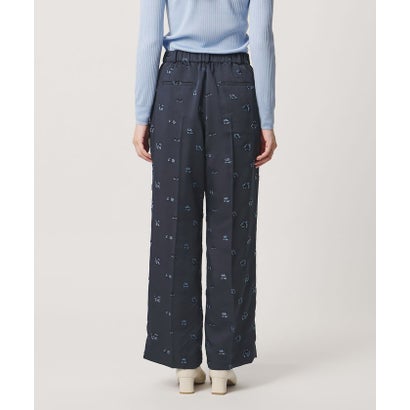 サテン フラワー ジャガード パンツ ‐ウォッシャブル‐ （OFF WHITE）｜詳細画像