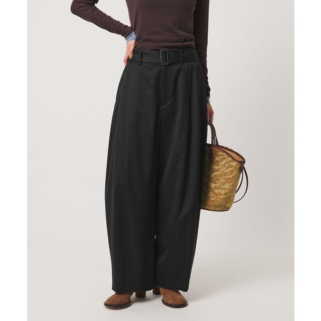 ウール カーブパンツ （BLACK）