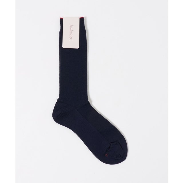 ＜babaco＞リブ ソックス （NAVY）