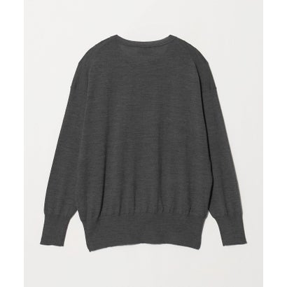 18G ウール クルーネック ニット ‐ウォッシャブル‐ （BLACK）｜詳細画像