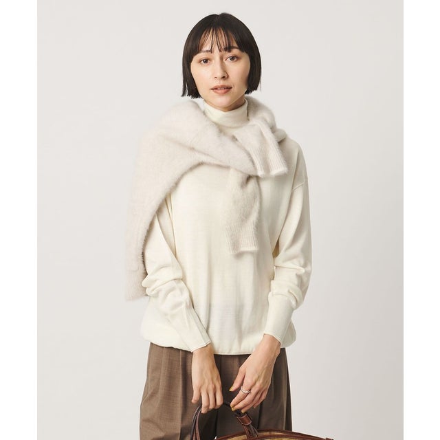 18G ウール タートルネック ニット ‐ウォッシャブル‐ （OFF WHITE）