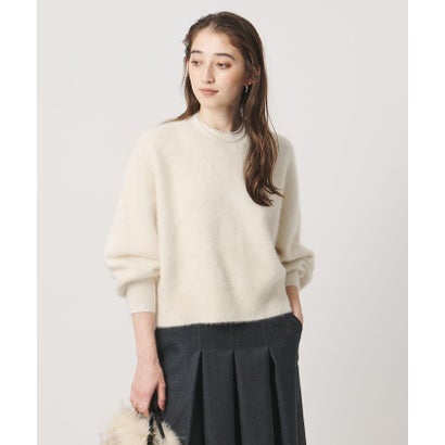 フォックスカシミヤ クルーネック ショート ニット （OFF WHITE）｜詳細画像